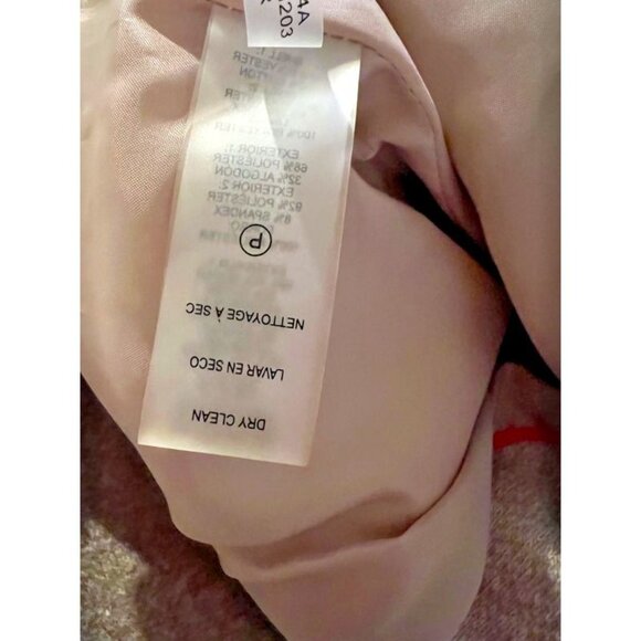 Tommy Hilfiger Suit Jacket Blazer Women's 16 Beige Elbow Patches Shoulder Pads - Picture 8 of 10